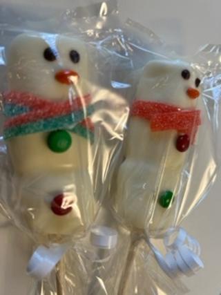 Marshmallow Snowman lollipop