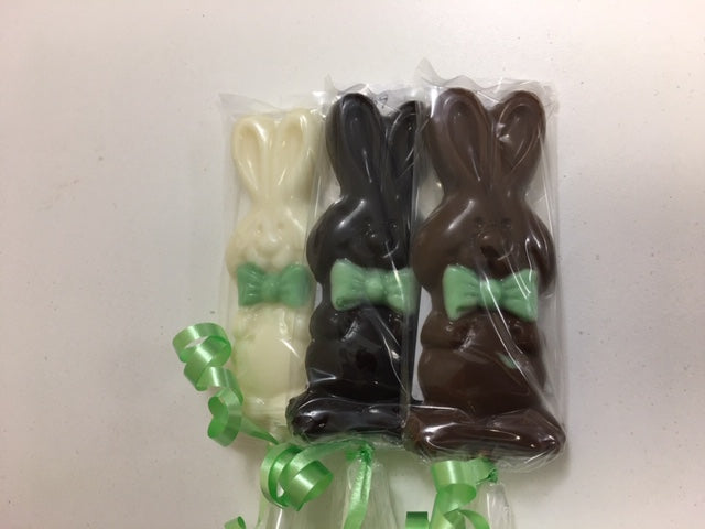Easter Bunny lollipops with hand painted bow