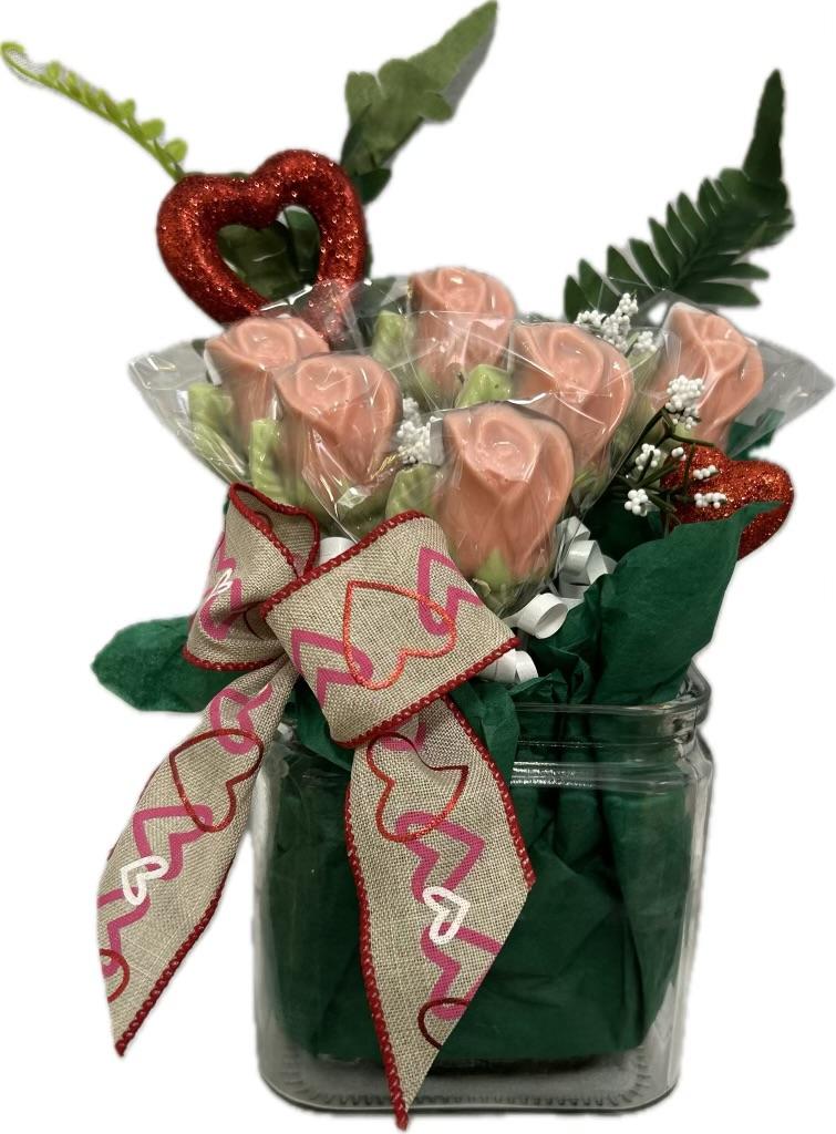 6 Chocolate roses