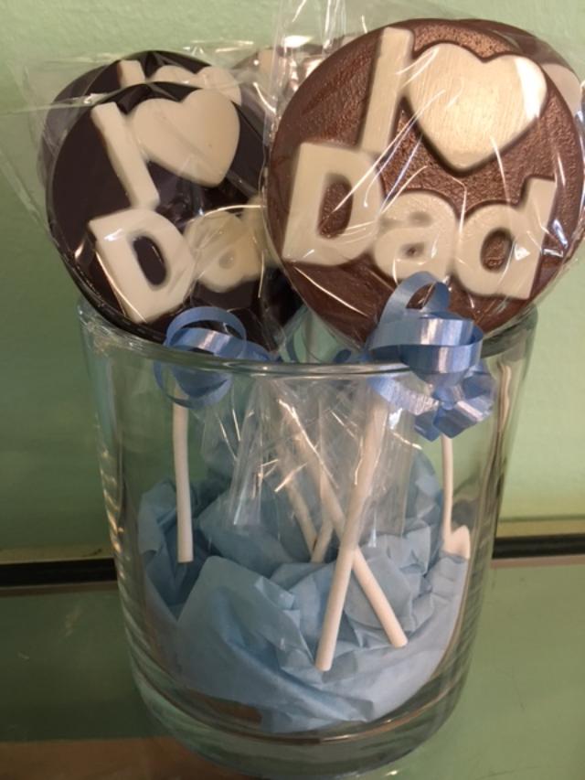 I love Dad lollipops