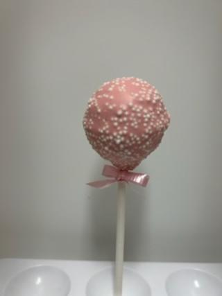 Pink or Blue Cake pop with Nonpareils