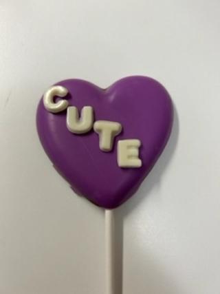 Large Heart Lollipops With Sentiments on Each