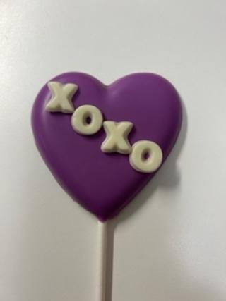 Large Heart Lollipops With Sentiments on Each