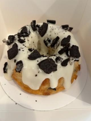 Oreo Bundt cake with White Glaze