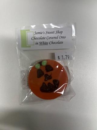 Pumpkin Chocolate covered Sandwich cookie