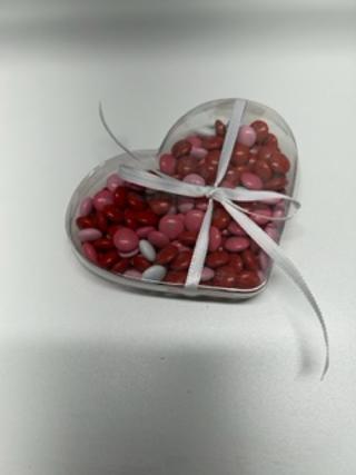 Heart boxes filled with  M&M's,,Gumie Bears, Jolly ranchers, Gummie Hearts