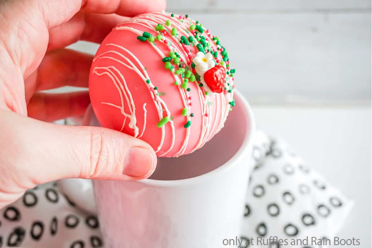 Strawberry Hot Chocolate bomb