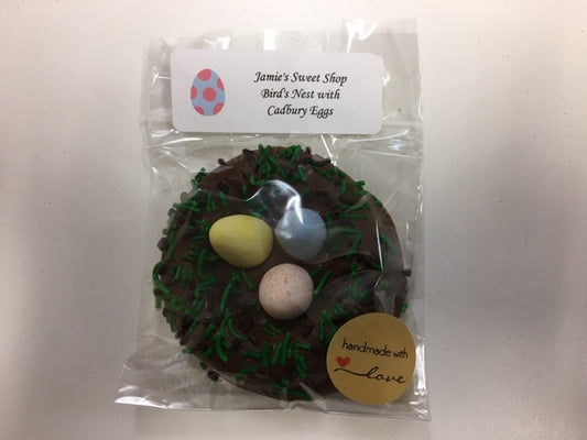 Pretzel Birds Nest in Chocolate