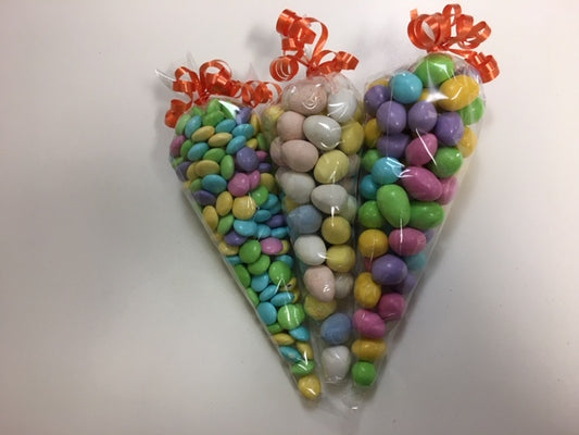 carrot bag with M&M's plain or Peanut M&Ms