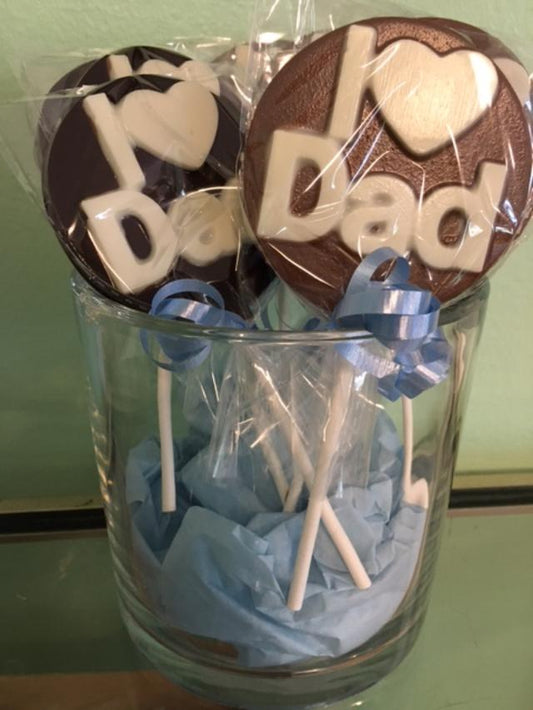 I love Dad lollipops