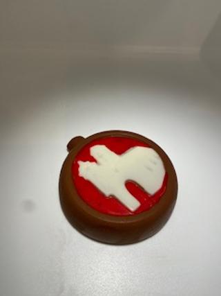 Bell Sandwich cookie dipped in Chocolate