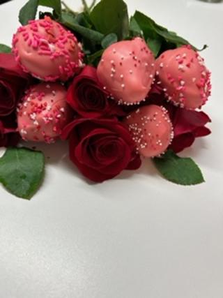 Roses and Strawberries Bouquet